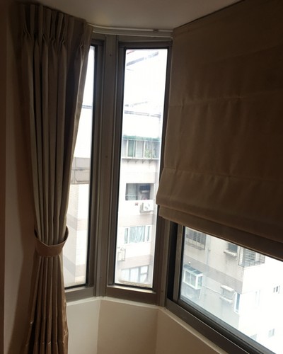 台北半腰多角窗簾, 台北窗簾店, 台北裝窗簾, 台北裝傳統布簾, 台北客製化落地窗簾設計, 台北全室窗簾規劃